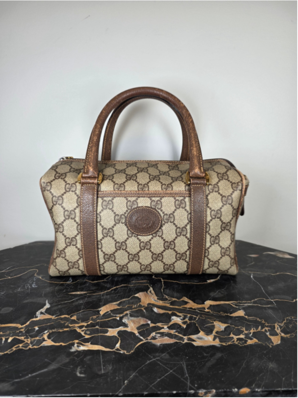 Gucci GG Boston Top Handle Mini Bag 1980s Collection